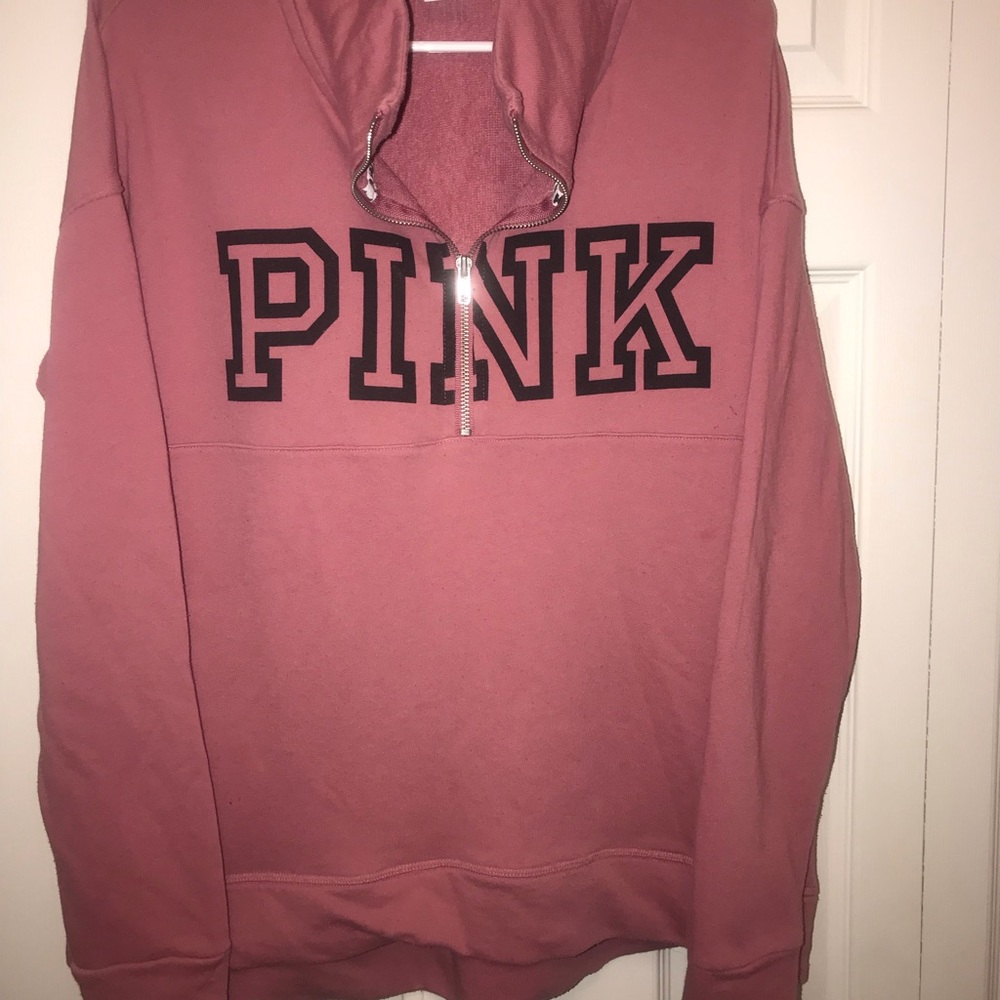 Victoria’s Secret PINK 3/4 Zip Pullover Mauve